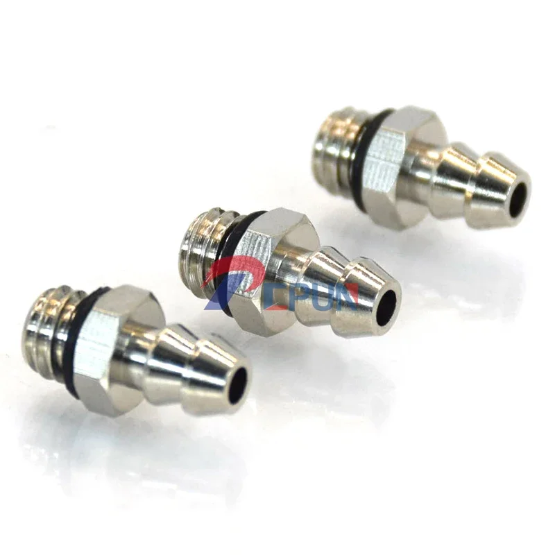 100pcs Pneumatic Fittings 5.5mm/3.5mm/1.5mm Air Pneumatic Hose To M5/M3 Male Mini Barb Fitting M-5AU-6/M-5AU-4MM Copper Connect