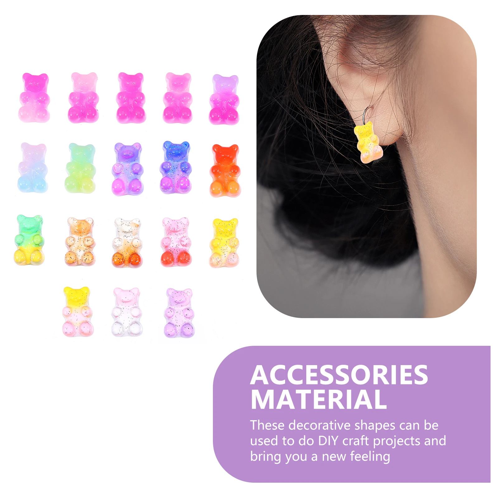 

50pcs Accessories Bulk Resin Charms Craft Ornaments for Phone Case Decor DIY Projects Jewelry Making Supplies
