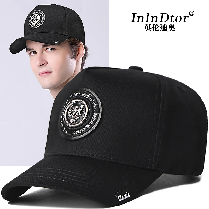 Big Head Circumference Tall Crown Hat Men\'s Korean Style Fashion Brand Face-Looking Small Baseball Cap round Face Large Size Pea