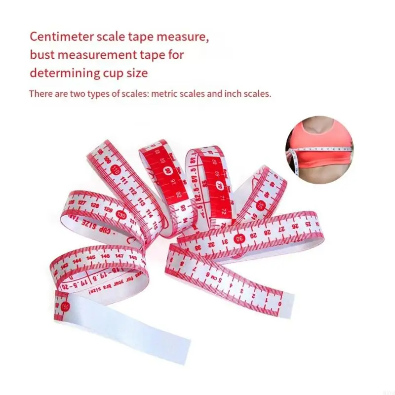 Bust Measuring Tape Set with Bra Band and Cup References, Flexible Body Measure for Bra Sizing, Sewing Projects, and M4YD