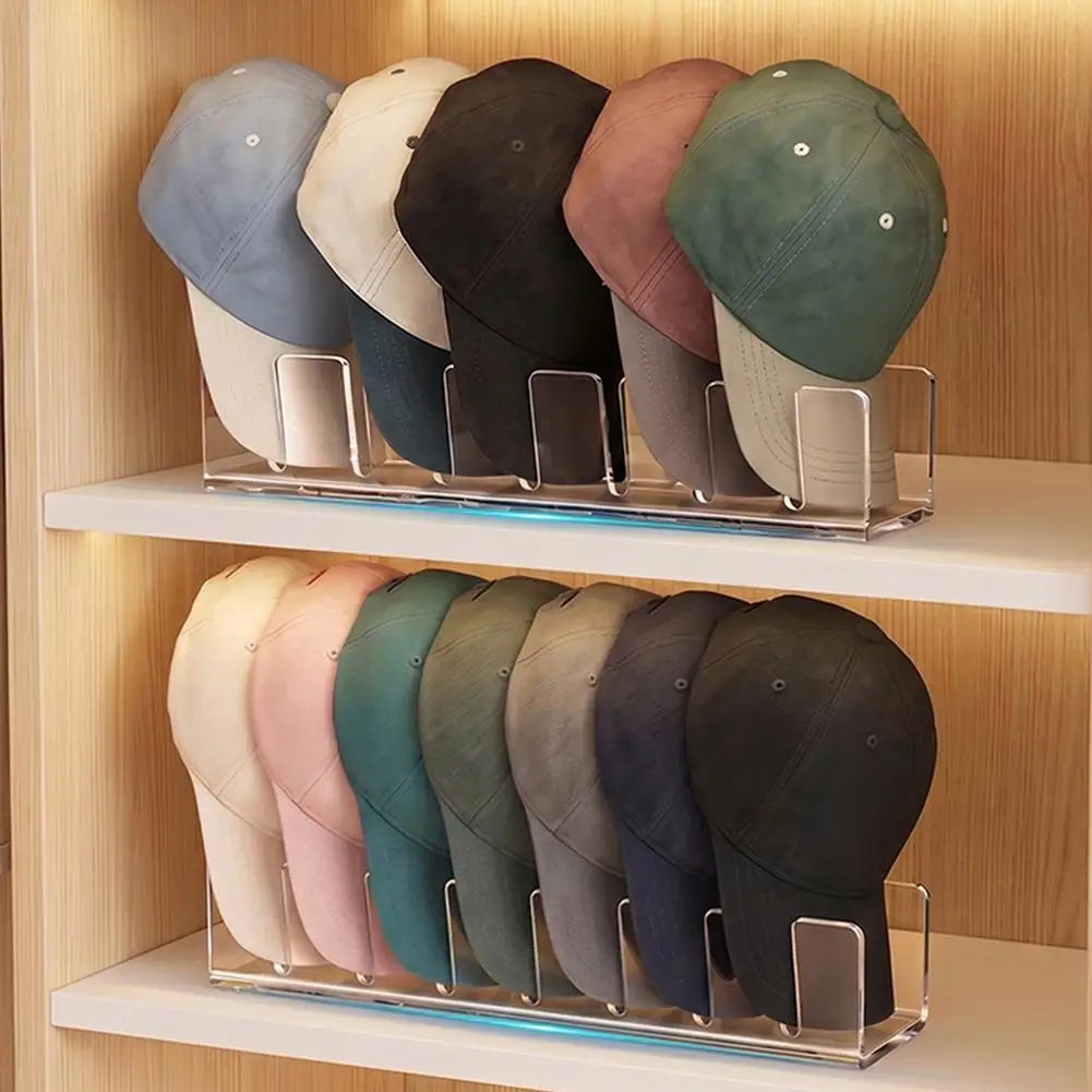 Clear Acrylic Hat Display Stand, Desktop Baseball Cap Organizer Rack, Hat Storage Display Holder
