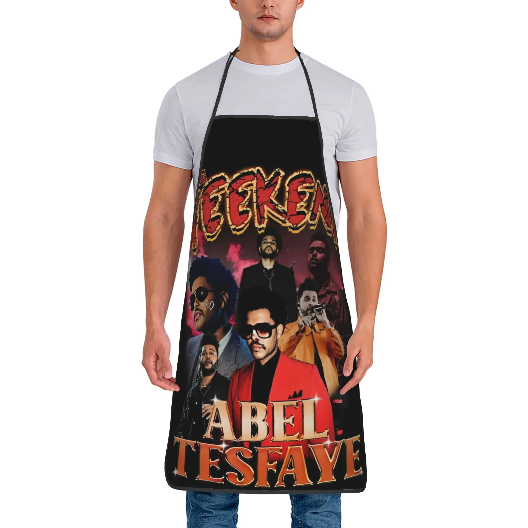 The Weeknd Singer  Music Album Tour Apron  Custom Cleaning Kitchen Accessories Home Manicure Aprons without Pocket
