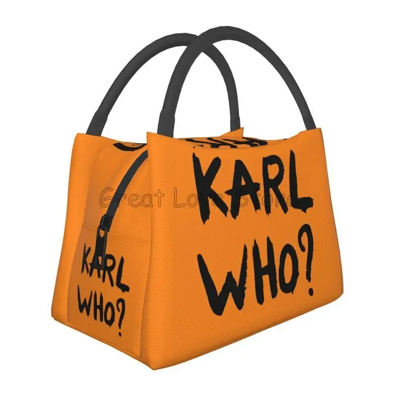 كارل هو شعار حقيبة الغداء الحرارية للجنسين قابلة لإعادة الاستخدام مقاوم للماء برودة معزول علب الاغذية بينتو حمل لمكتب السفر نزهة