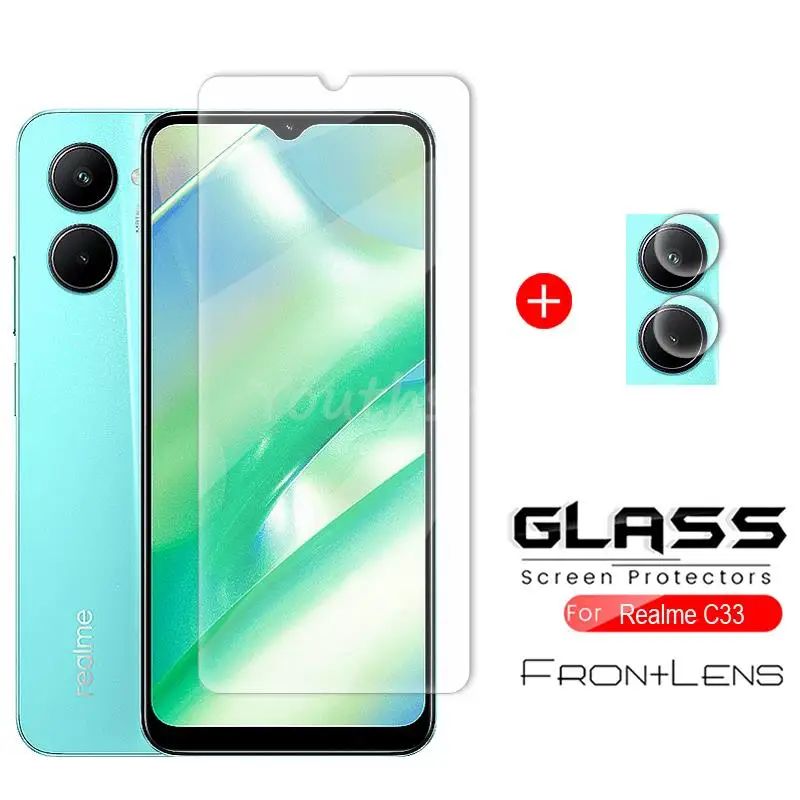 

For Realme C33 Glass Protective Screen for Realme C33 Tempered Glass Screen Camera Lens Protector Flim For Realme C33 Glass