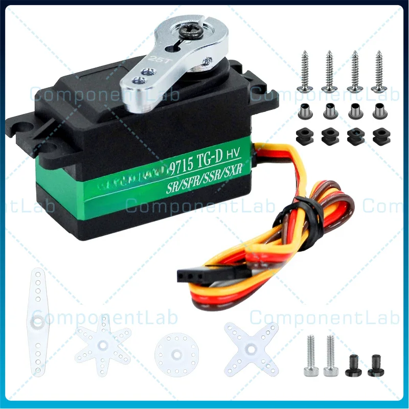 Waterproof Metal Low Profile Coreless Servo PTK 9715 TG-D for RC Crawler Drift Car