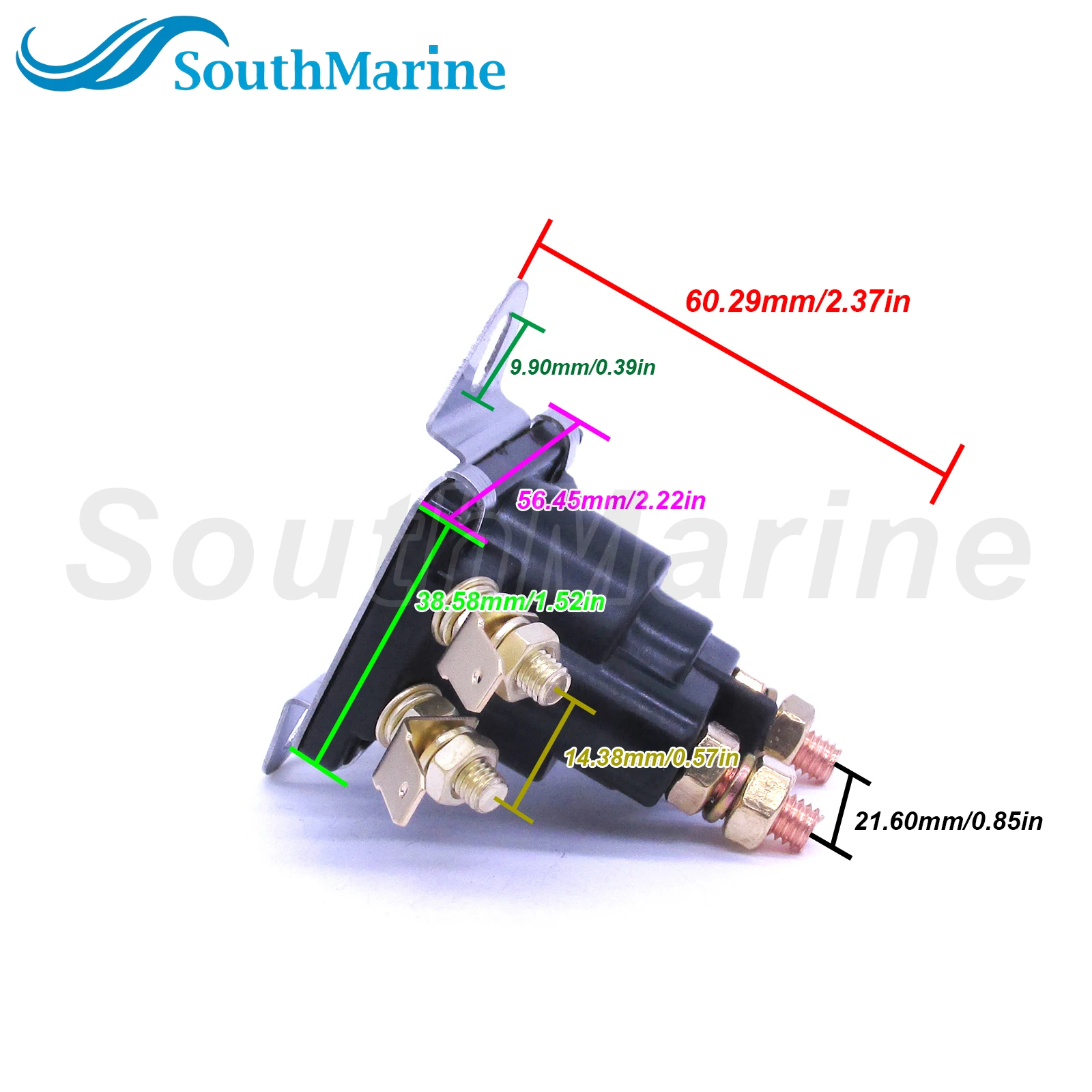 Boat Engine 89-818864T 94318 96158T 846070 Starter Tilt/Trim Solenoid Relay for Mercury Quicksilver Mariner 35HP-275HP 3.7L, 12V