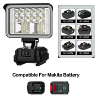 36W 18 LED  Work Light For Makita MAX 20V Lithium Battery Portable Flashlight Wireless Light With USB Port 3 In Outdoor lantern