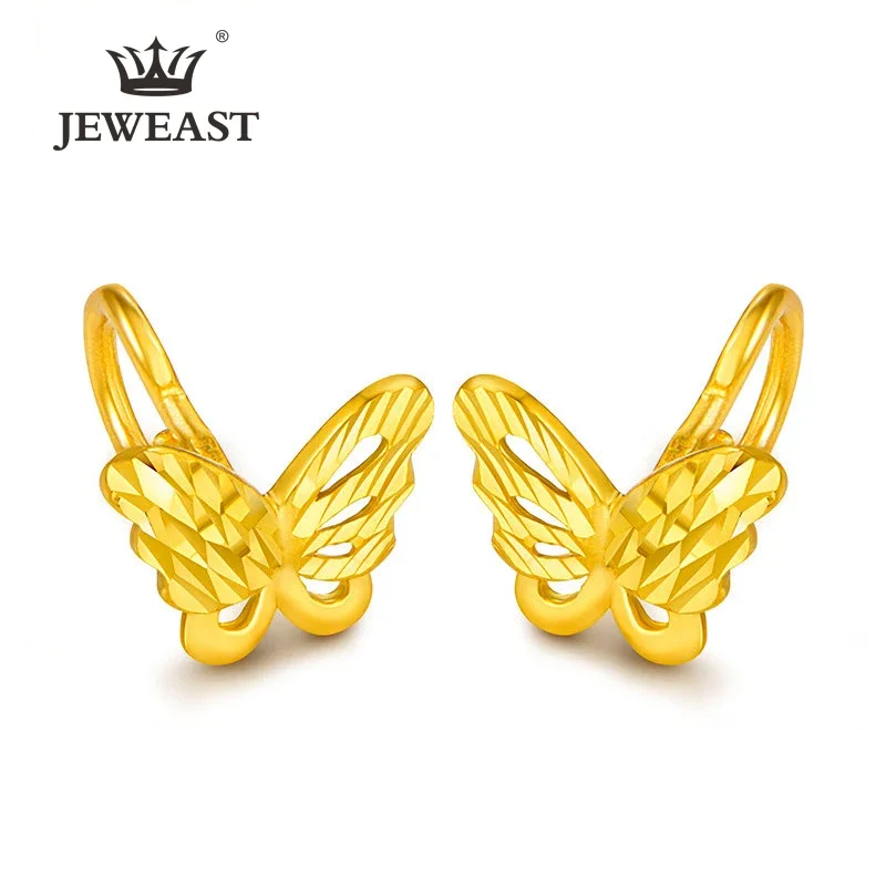 24K Pure Gold Earring Real AU 999 Solid Gold Earrings Nice Good Hollow Ball Tassel Upscale Trendy Fine Jewelry Hot Sell New 2023