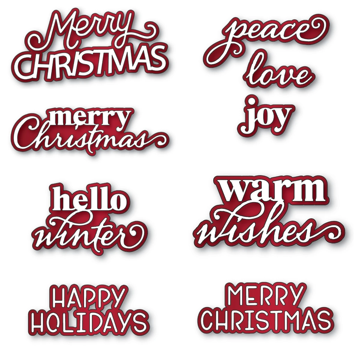 

Merry Christmas Metal Cutting Dies Peace Love Joy Cut Die Scrapbooking Craft Decoration Embossing Template DIY Handmade 2025 New