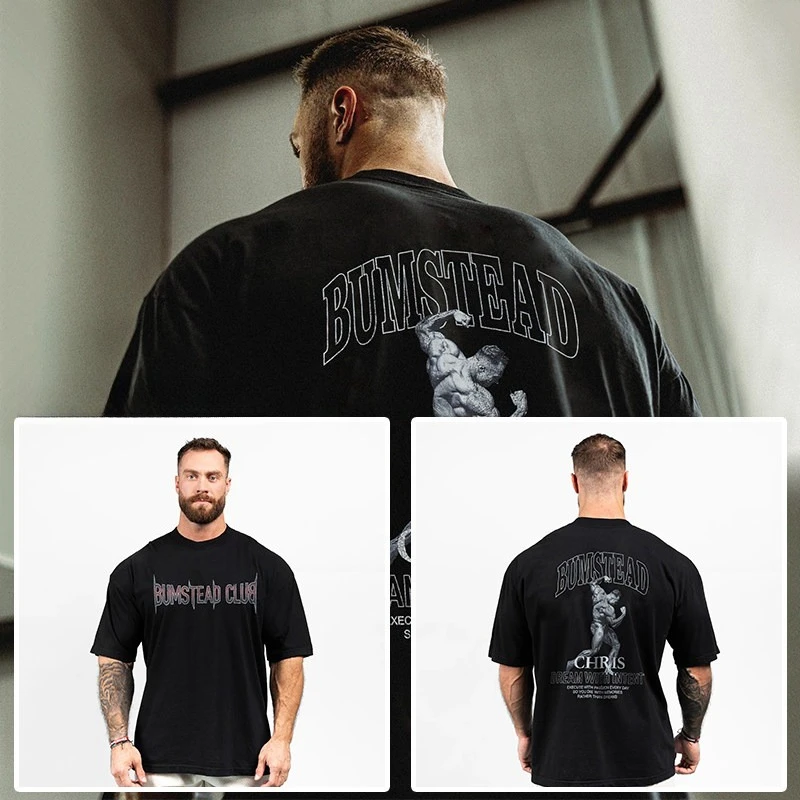 2026 New Olympia Number 3 Graphic Gym T-Shirt, Bodybuilding Workout Streetwear, 100% Cotton Oversized Tee for Men
