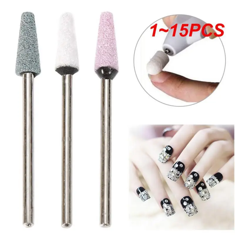 1~15PCS Type Corundum Nail Drill Milling Cutter Ceramic Stones Bits Electric Files Manicure Machine Equipment Nail Tools