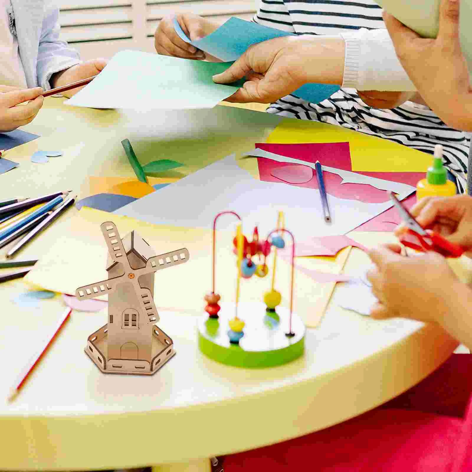 Solar Windmill Assembly Kids Toys Science Experiment Projects for Teaching Supplies DIY