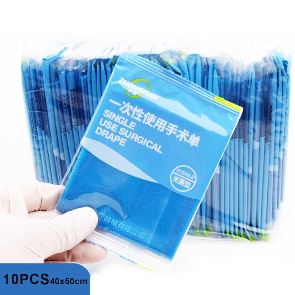 

10pcs Disposable Surgical Drapes Sheet Non-woven Beauty Salon Waterproof Oil-Proof Thick Nursing Pad 40x50cm Sterile Mat
