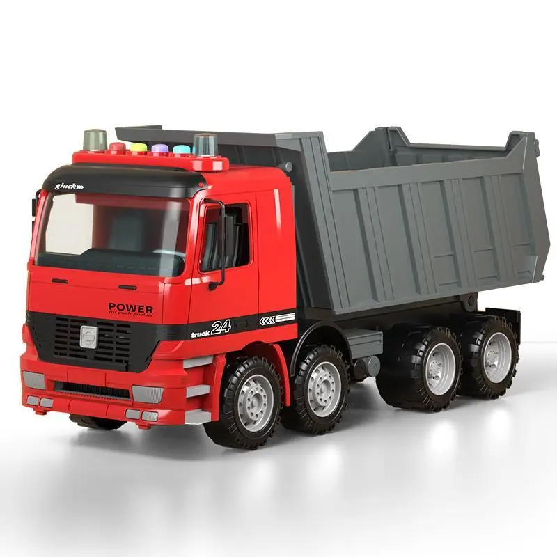 Large Lights Music Inertial Dump Truck Children\'s Toys City Engineering Vehicle Gift For The Boys