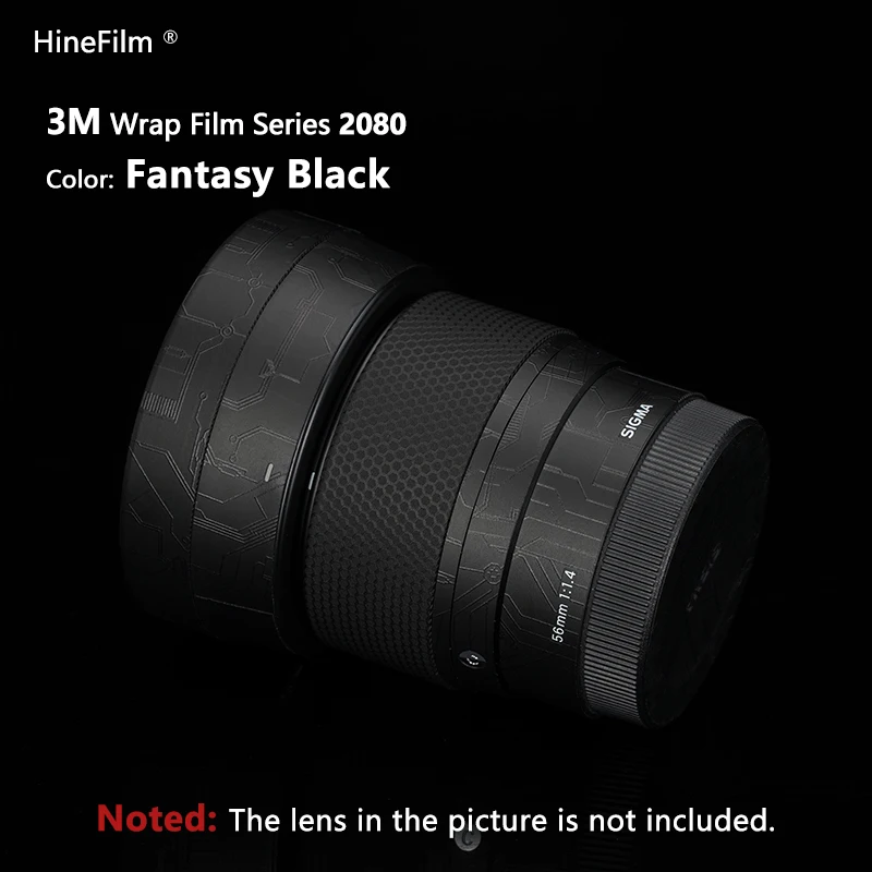 Hinefilm Skin for Sigma 56mm F1.4 DC DN FE Mount Lens Decal Skin for 56 f1.4 Lens Sticker 56 1.4 Wrap Cover Sticker