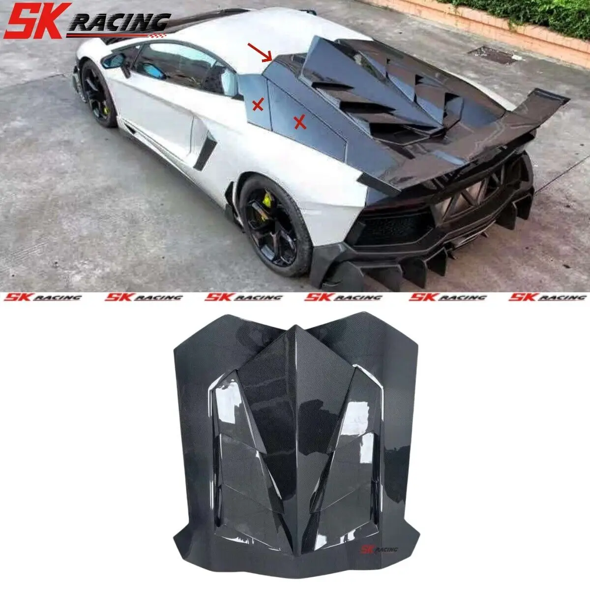 Hot Carbon Fiber Rear Engine Hoods Cover For Lamborghini Aventador LP700 720 740 750 Car Assecories Hood Panel Bodykit Protector