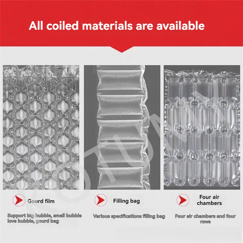 110/220V Portable Cushion Packaging Inflatable Machine Gourd Film Bubble Bag Inflator C10 200W Automatic Air Cushion Machine