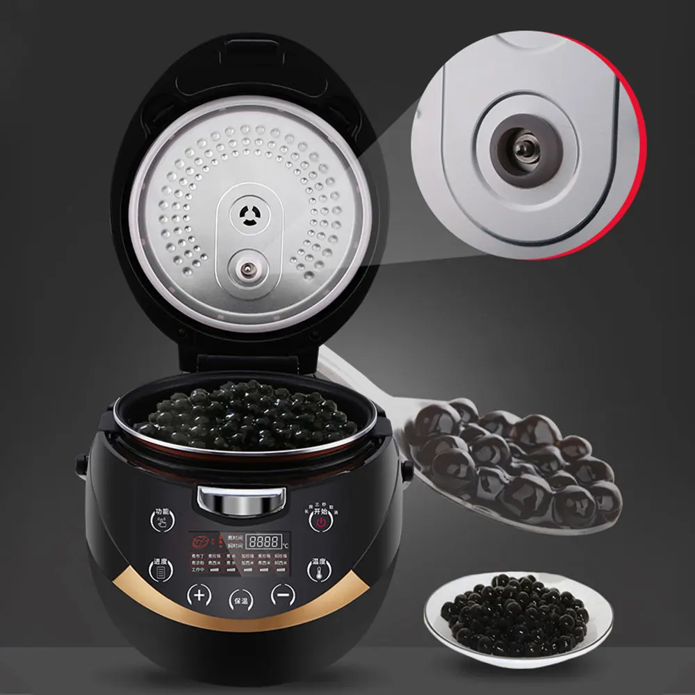 Bolha chá pérola cozinhar pote multicooker 5l grande capacidade pérola fervente máquina automática cozida no vapor
