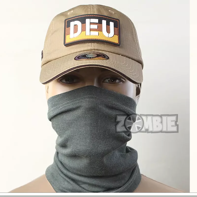 Gudejun Outdoor Tactical Khaki Sun Hat with Velcro Fastening and Baseball Cap Design view 4