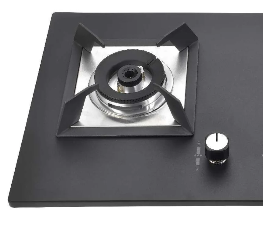 موقد غاز ذكي بشعلانين - موقد زجاجي مدمج محمول للمطبخ المنزلي، كفاءة عالية مع ميزات أمان