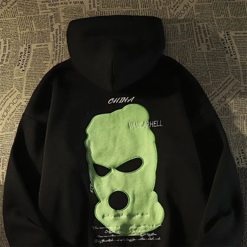 Hoodie High Street Sweatshirt Couple Autumn Winter Loose Coat Hoodies for Men Pure Cotton Y2k American Retro Men's Clothing