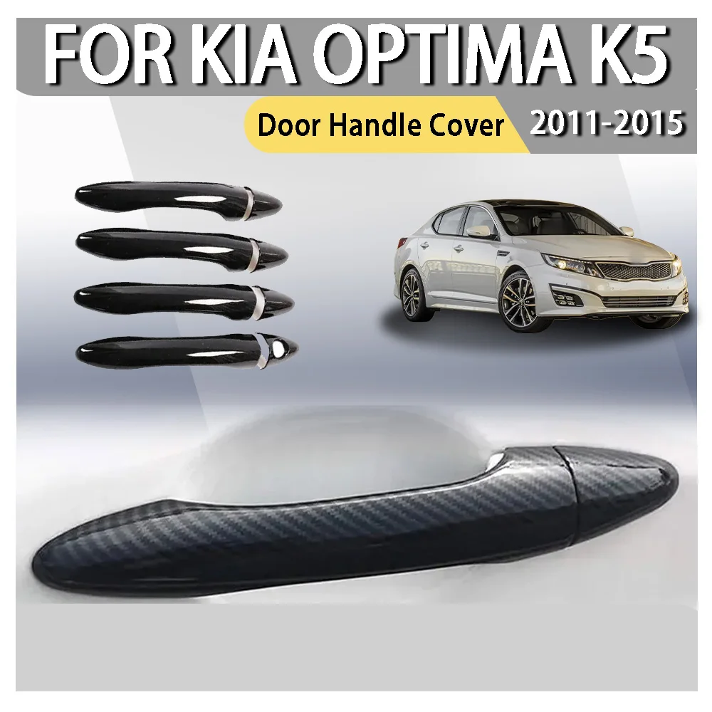 

Smart Car Carbon Fiber Style Exterior For Kia Optima K5 2011-2015 Door Handle Moulding Cover Trim Sticker Decor Auto Accessories
