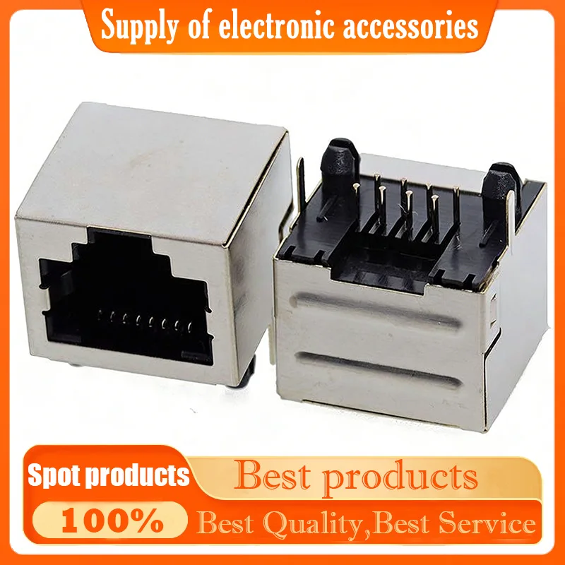 RJ45 network socket 5621, 90-degree network port without light or button, with shielding, 8P8C flat port