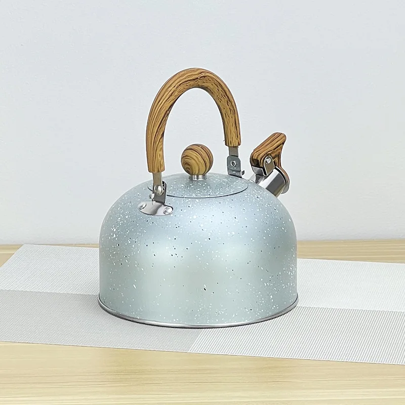 WW stainless steel kettle honking whistle flat bottom color boiling water induction cooker pot - view 3
