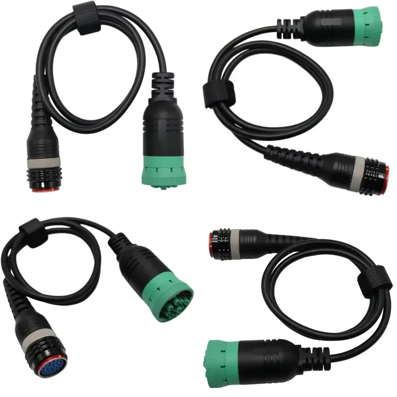 9-Pin Diagnostic Adapter Cable Heavy Truck Data Link Fault Code Reader ECU Communication