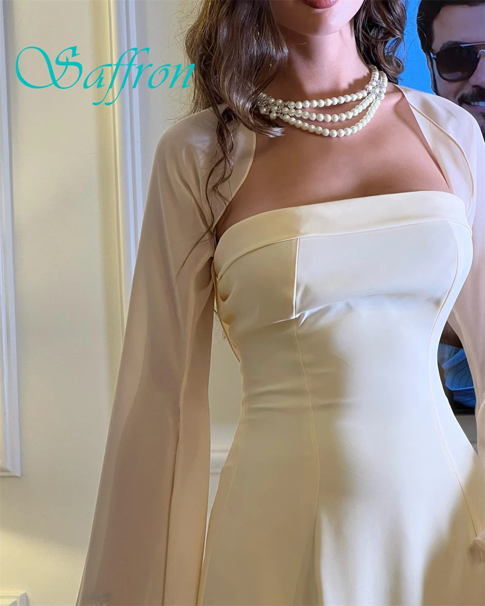 تخصيص رائعة حمالة شال طويل الأكمام مساء اللباس عالية الجودة جيرسي فساتين حفلة موسيقية حساسة فساتين العودة للوطن