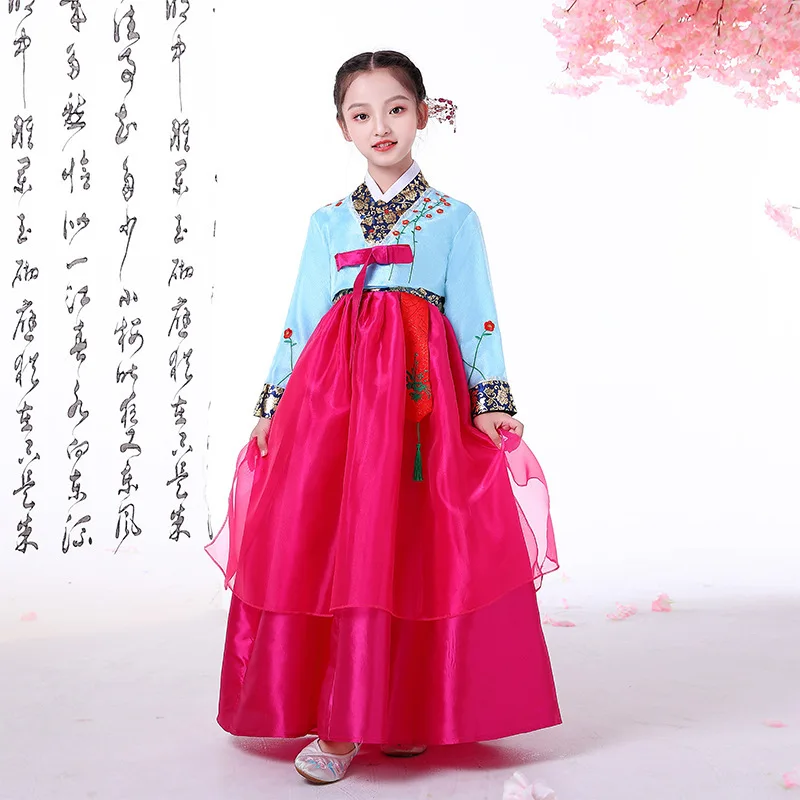 Hanbok Traditional Performance Costumes for North Korean Girls Ethnic Dance Costumes Stage Performance Dress Up