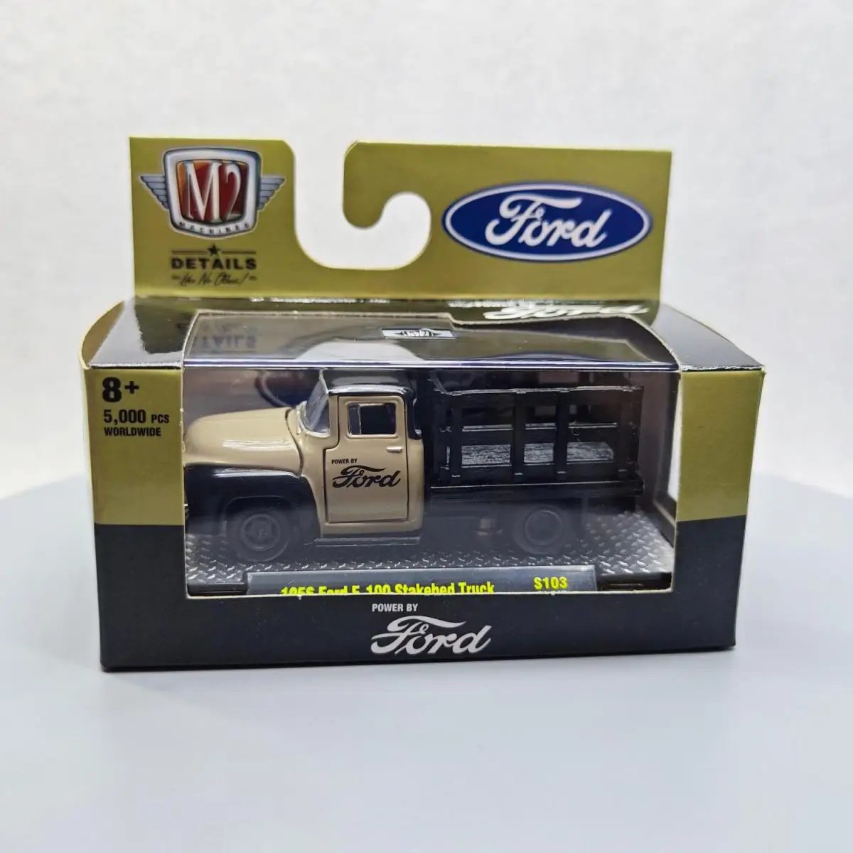 M2 Machines 1/64 1956 Ford F-100 Stakebed Camion S103 En Alliage Moulé Sous Pression Modèle De Voiture collection affichage enfant cadeau