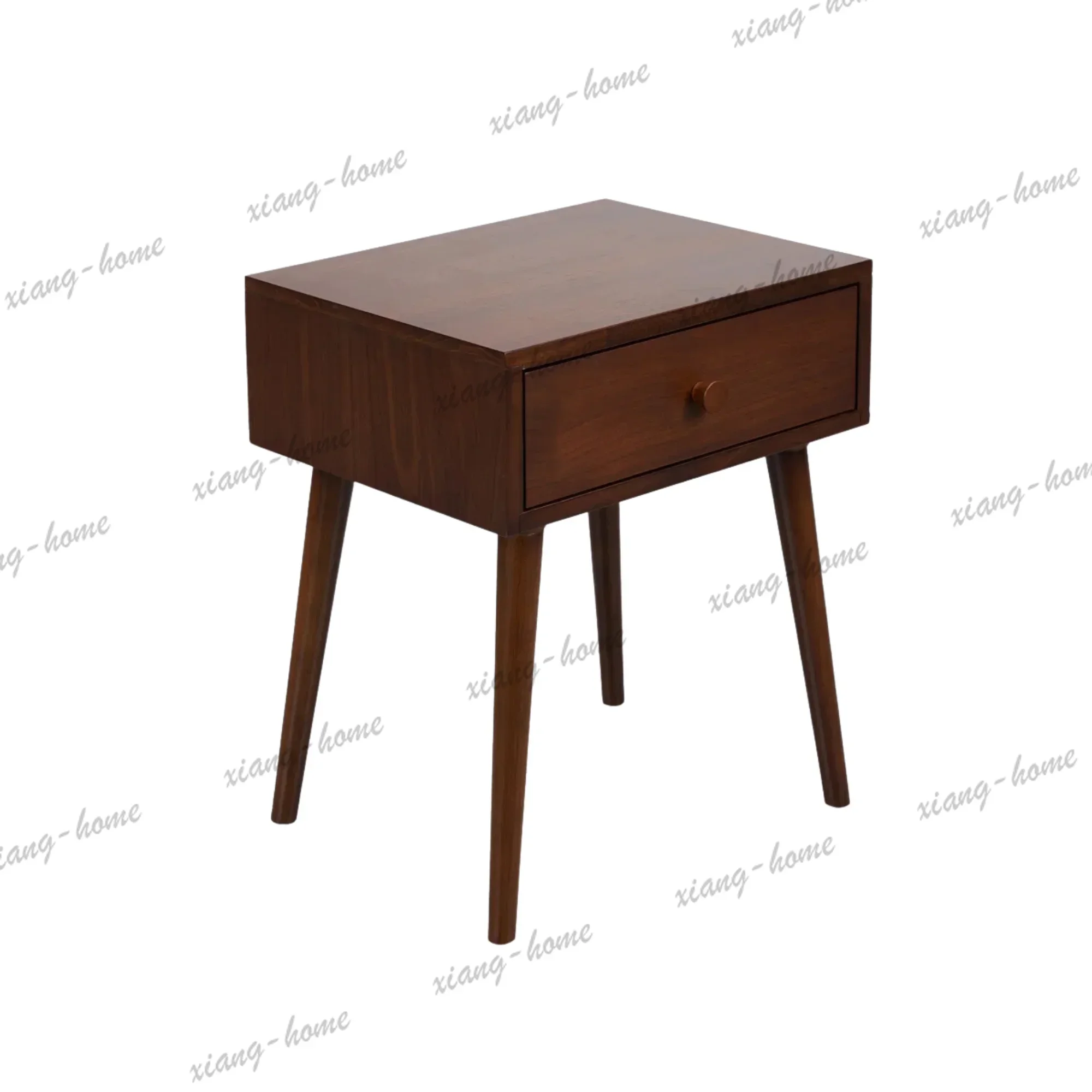 Factory Direct Solid Wood Mid-Century Nightstand With Drawer Modern Bedside Table Wood Night Stand Furniture