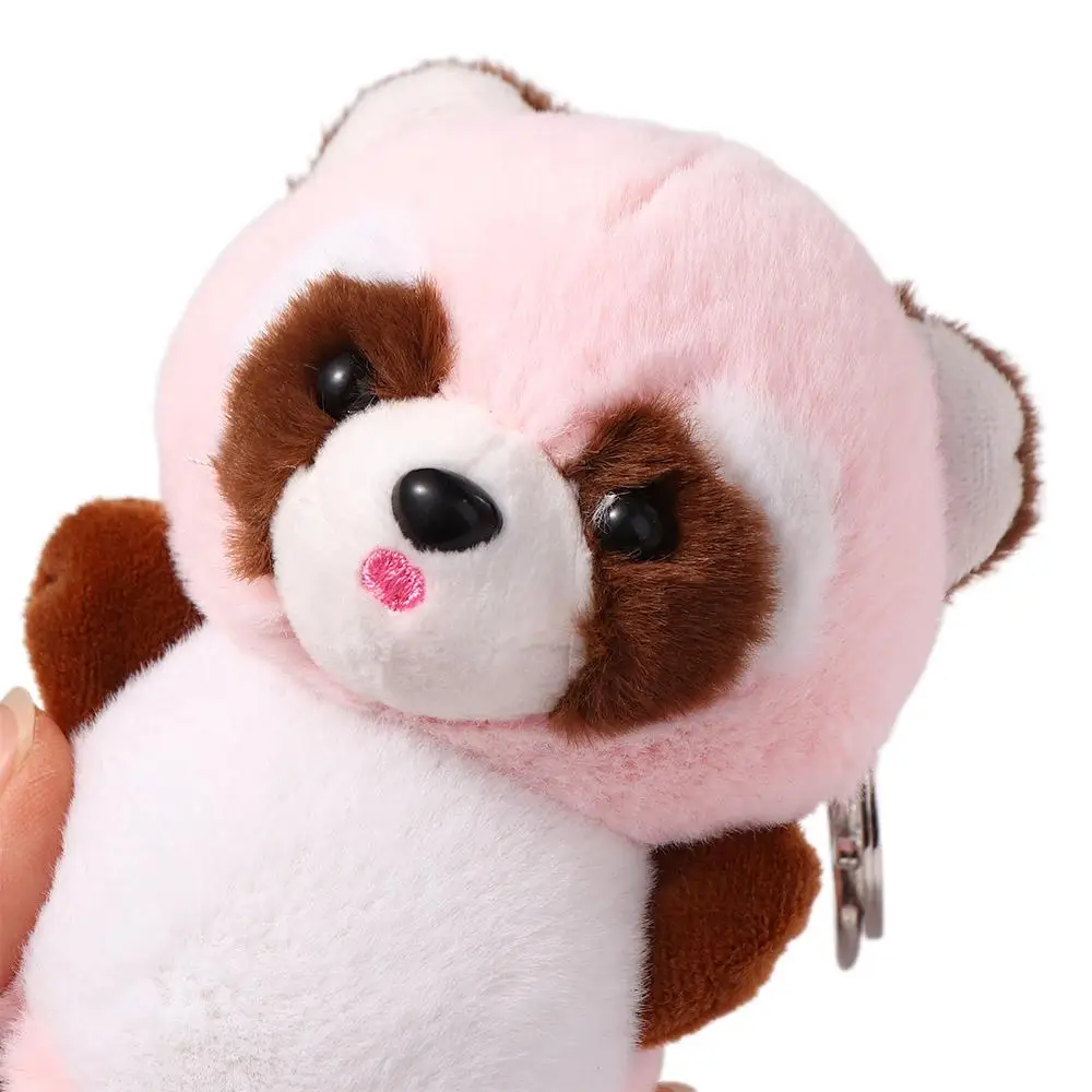 Porte-clés en peluche de raton laveur, pendentif en peluche, accessoires de sac, jouets d'animaux en peluche, beurre