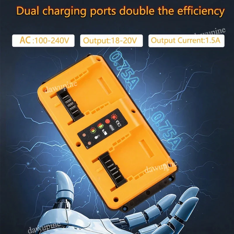 Power Tools Accessories Replace DCB102 Portable Mini Fast Charger for Dewalt 18V 20V Lithium Battery DCB180 DCB200 DCB203 DCB205