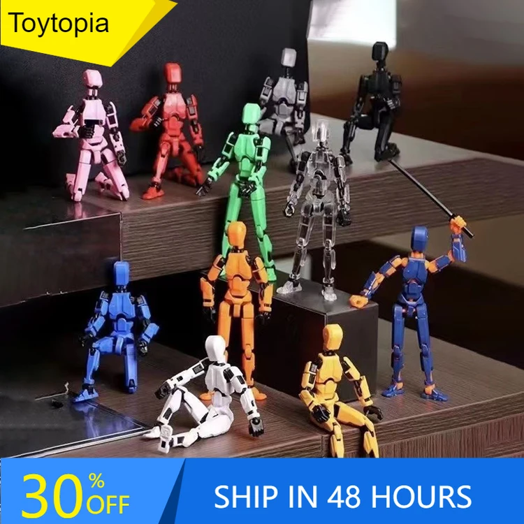 Titan 13 Action Figure Multi-Jointed Shapeshift Robot 3D Printed Multi-Jointed Movable Lucky Doll Toy Kid Christmas Decora Gift