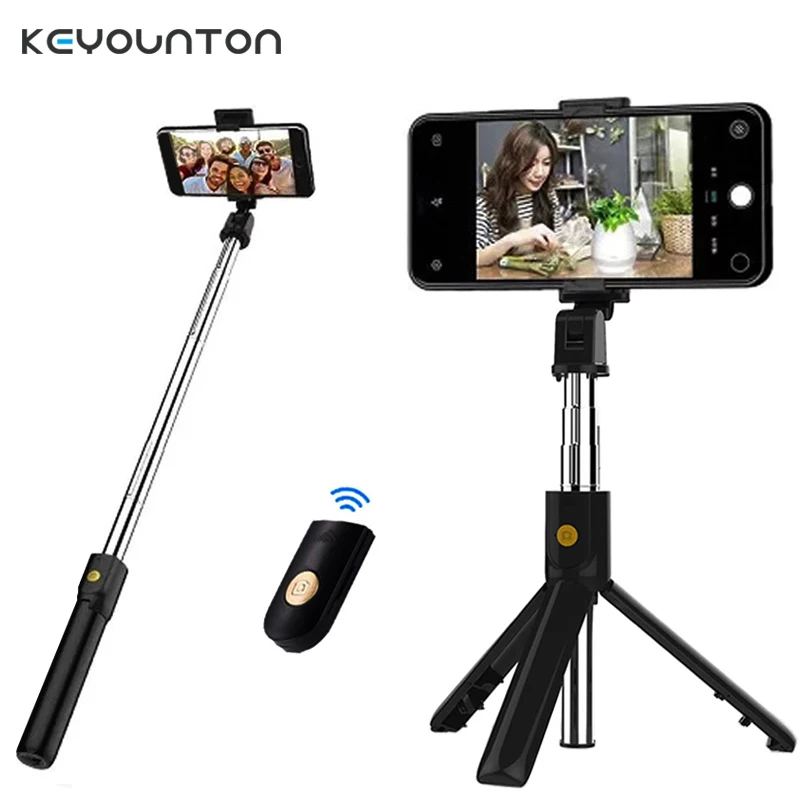 Wireless Bluetooth Foldable Selfie Stick Tripod Bracket for Xiaomi Redmi Huawei iPhone 12 Samsung Smartphone Android ios Holder