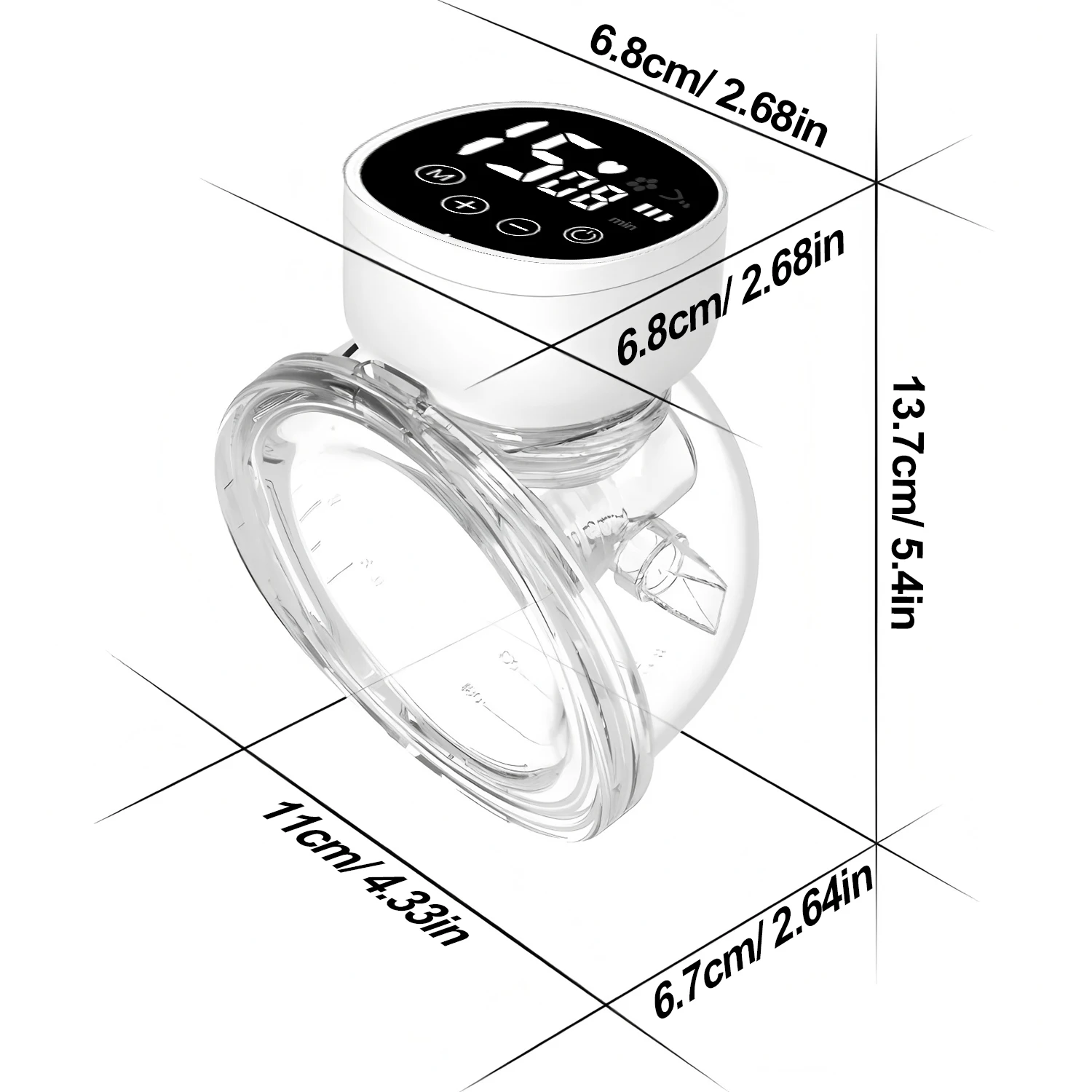 مضخة الثدي القابلة للارتداء الكهربائية بدون استخدام اليدين BPA شحن USB لجامعي الحليب آلة مضخة حليب الثدي ، كيس مسحوق الحليب هدية