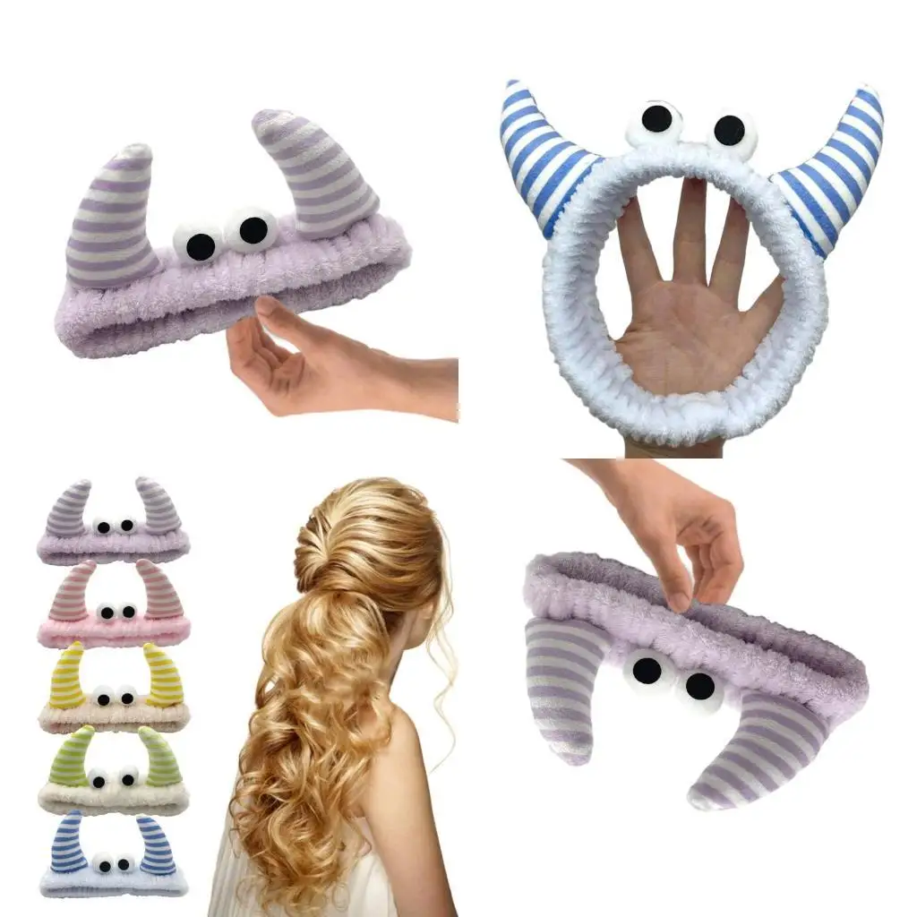 

31BB Horn Headband Striped Horn for Home Party Decorations for Vacation Travel