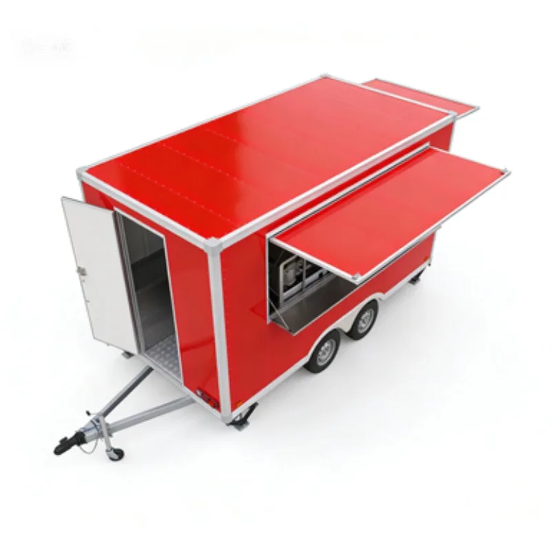 Luxury Fully Loaded Wholesale Food Trailer Boba Tea Smoothie Cart Dessert Pancake Ice Cream Food Truck Cart for Sale