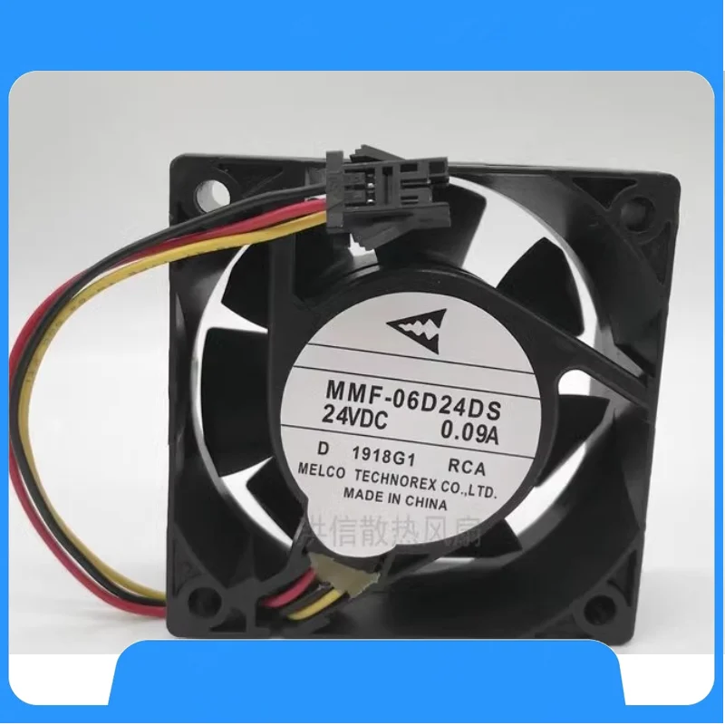 New Cooling Fan for MMF-06D24DS-RCA DC24V 0.09A Frequency Converter Special Fan 60*60*25mm