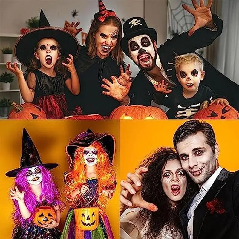 2024 Halloween Decor Simulation Teeth Prank Toys Halloween Cosplay Prop Vampire Zombie Devil Dentures Halloween night supplies