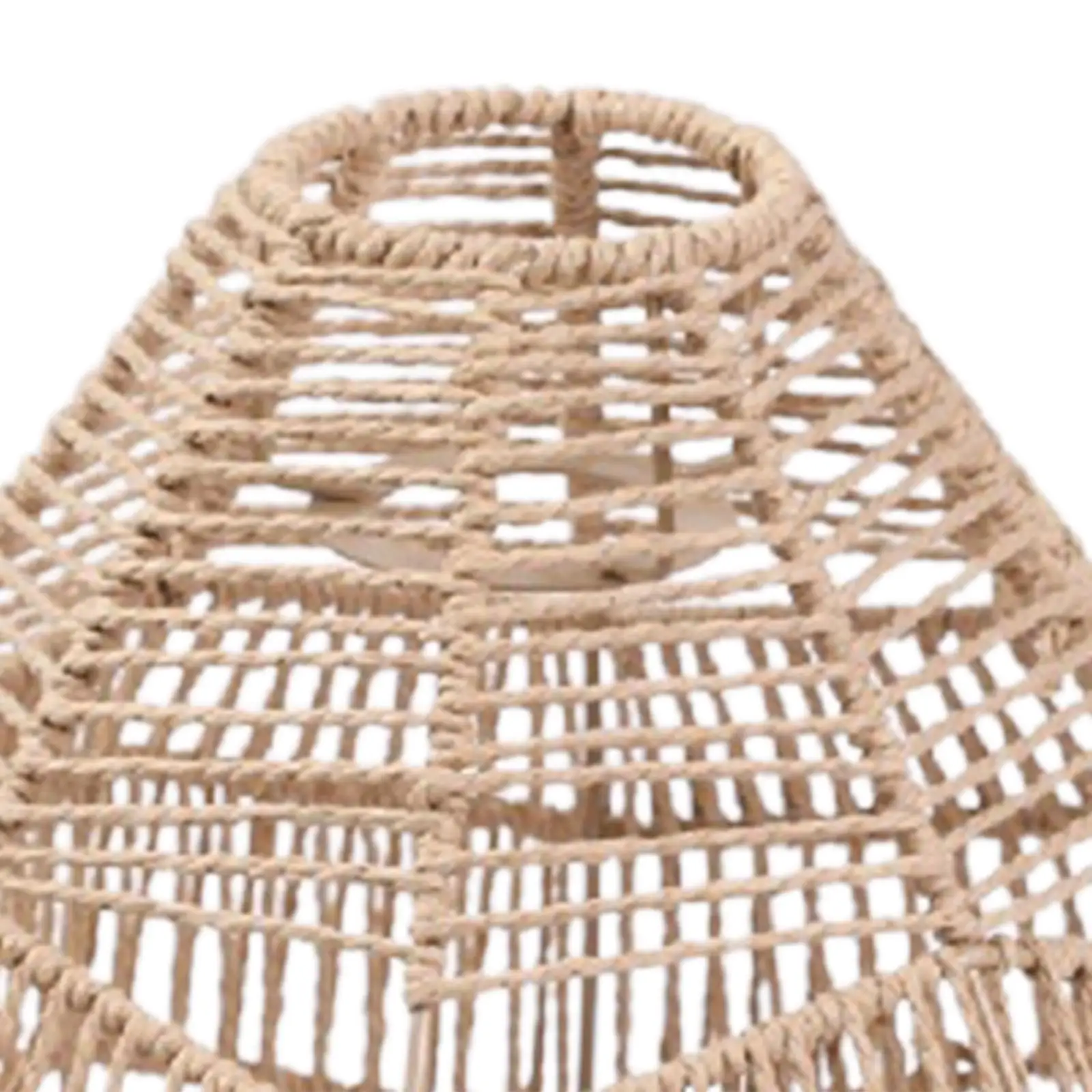 Boho Paper Rope Hanging Light Shade Handwoven Nordic Style for Dining Room Restaurant Ceiling Lamp