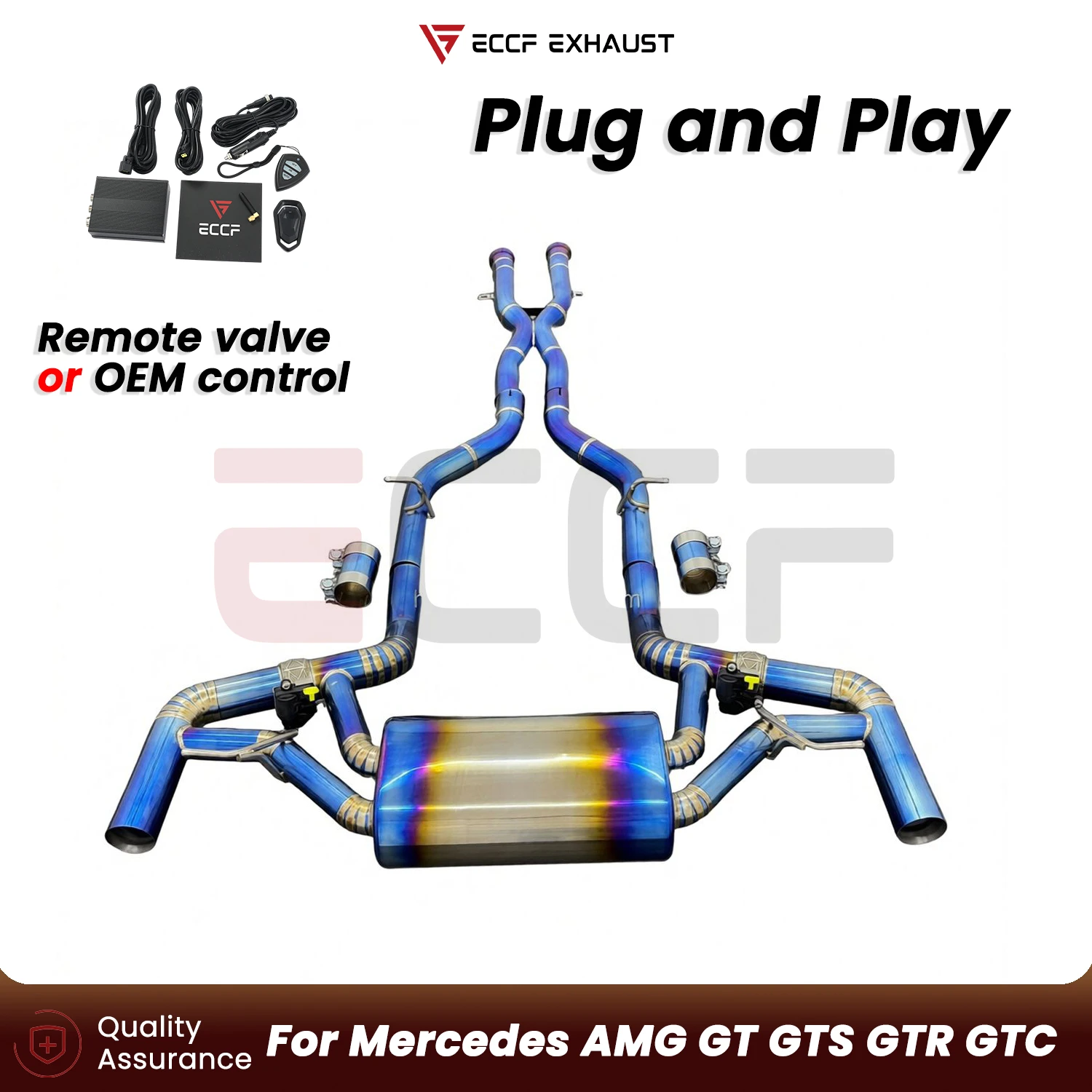 

Sporty Aggressive Sound Titanium Catback exhaust system For Mercedes AMG GT GTS GTR GTC Plug and Play Performance Upgrade