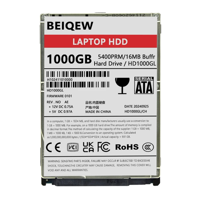 

2.5" SATA3 HDD del computer port built-in 1TB hard disk hard disk 5400-7200RPM built-in hard disk