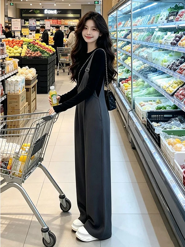 Fall Season Women's Two-Piece Set Commute Casual Style High Waist Pants And Base Shirt Design Sense Complete Outfit