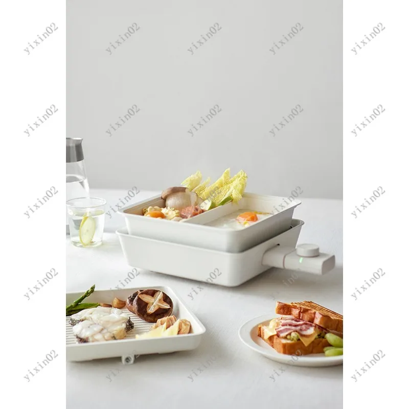 

2-in-1 Electric Grill Hot Pot Multifunctional Cooker for Home BBQ Steaming