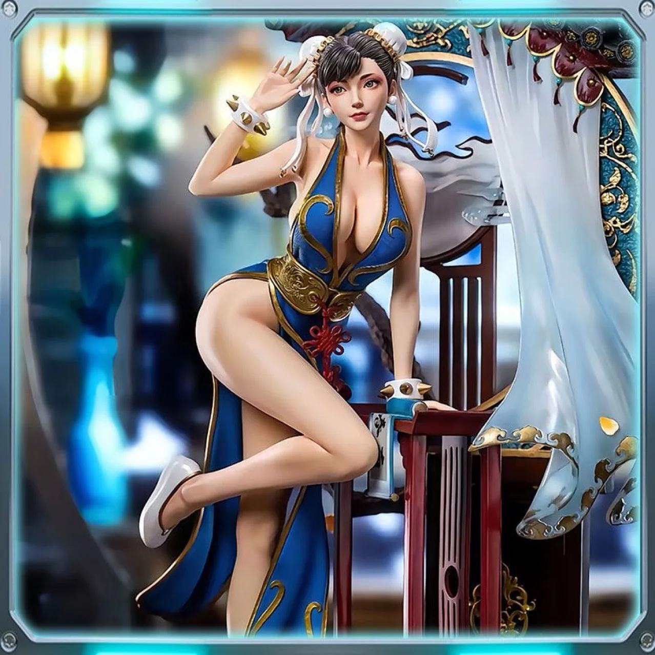 

50cm Street Fighter Chun-Li 1/4 Max Factory Girls Toys Japanese Anime Figures PVC Action Figure Toy Game Collectible Model Doll