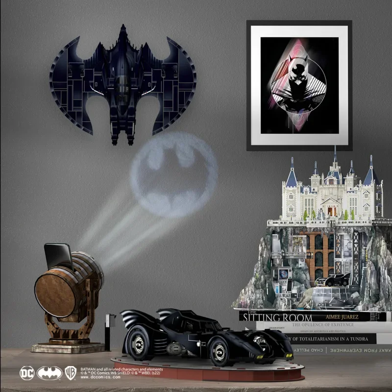 DC Movie Batman 3D Puzzle Paper Batmobile Wayne Manor Batwing Searchlight Jigsaw DIY Model Assembled Game Toys For Kids Gifts