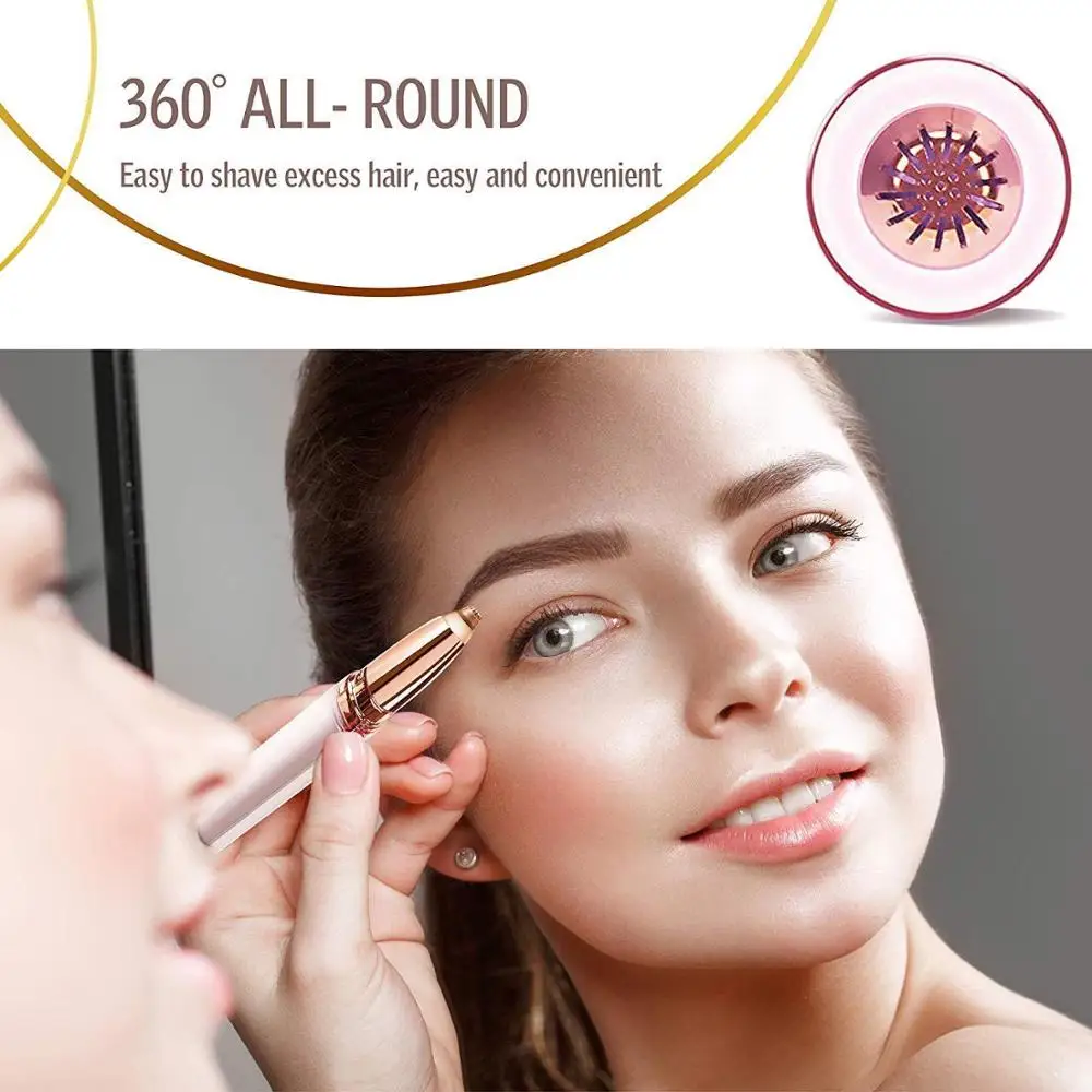 Women Electric Eyebrow Trimmer Security Hair Removal Eye Brow Epilator Mini Shaper Shaver Painless Razor Facial  Remover